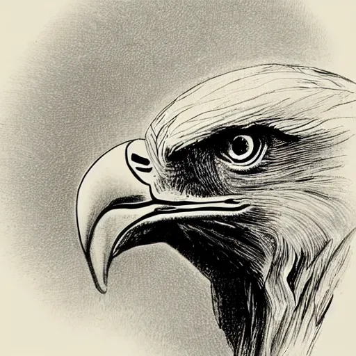 Prompt: cartoon portrait of an eagle
