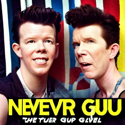 Image similar to never gonna give you up music video