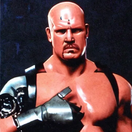 Prompt: Stone Cold Steve Austin as the Terminator