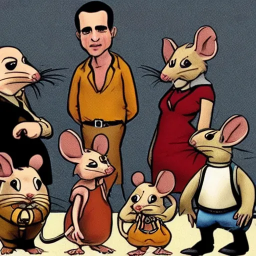 Image similar to Mice as characters in the Sopranos