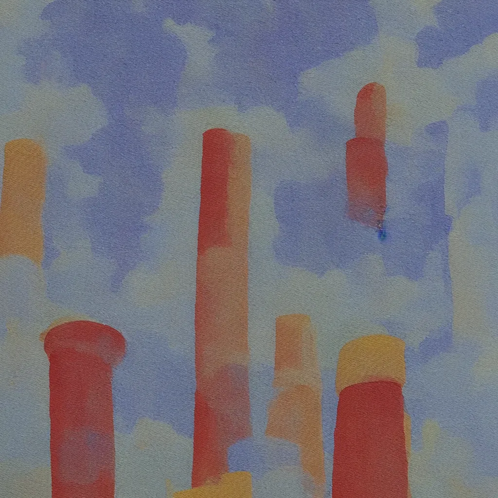 Prompt: a single! colorful! fungus tower clear empty sky, a high contrast!! minimalist painting by giorgio barbarelli da castelfranco, hard lighting, masterpiece
