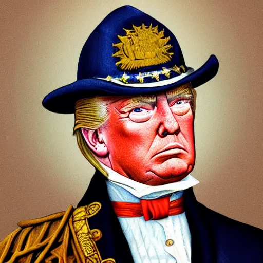 Prompt: trump as a decorated civil war general, portrait