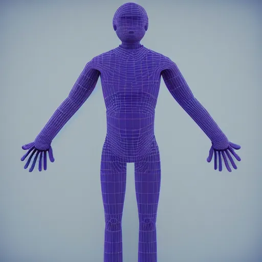 Image similar to AI as a humanoid, 3D render