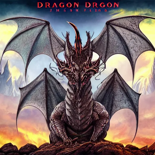 Image similar to dragon album art, poster, cover art, epic, dramatic