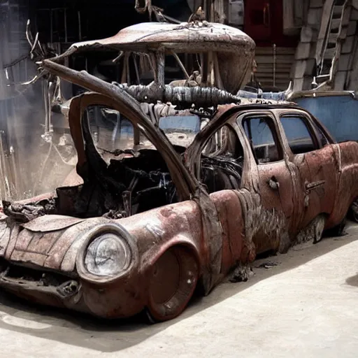 Prompt: 2012 tv show 'Wow That's Incredible!' showing off an apocalypse automobile