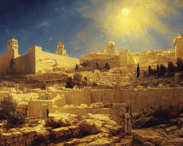 Image similar to vision of jerusalem by adolf hiremy hirschl