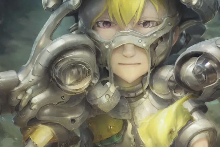 Prompt: made in abyss concept art riko reg yellow hair extra detailed faces and green eyes Stanley Artgerm Lau, WLOP, Rossdraws, James Jean, Marc Simonetti, and Sakimichan trending on artstation hyperdetailed Unreal Engine 4k 8k ultra HD