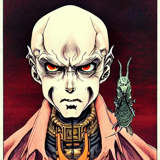 Image similar to prompt : portrait of diablo character painted in miyazaki color style drawn by katsuhiro otomo and takato yamamoto, inspired by fables, china doll face, smooth face feature, intricate oil painting, high detail, sharp high detail, manga and anime 2 0 0 0