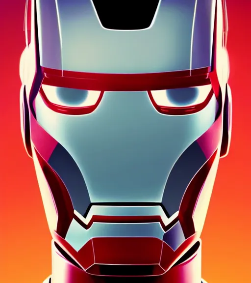 Image similar to icon stylized minimalist adam scott face iron man suit, loftis, cory behance hd by jesper ejsing, by rhads, makoto shinkai and lois van baarle, ilya kuvshinov, rossdraws global illumination