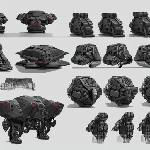 Image similar to hard surface, kitbashing component, robotic platform, based on realistic low poly convex shape, symmetric, unreal engine