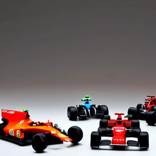 Prompt: hot wheels, formula 1, ferrari