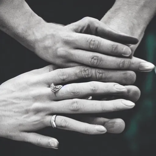 Image similar to normal man's hand with five fingers and a ring and a cigarette between the fingers