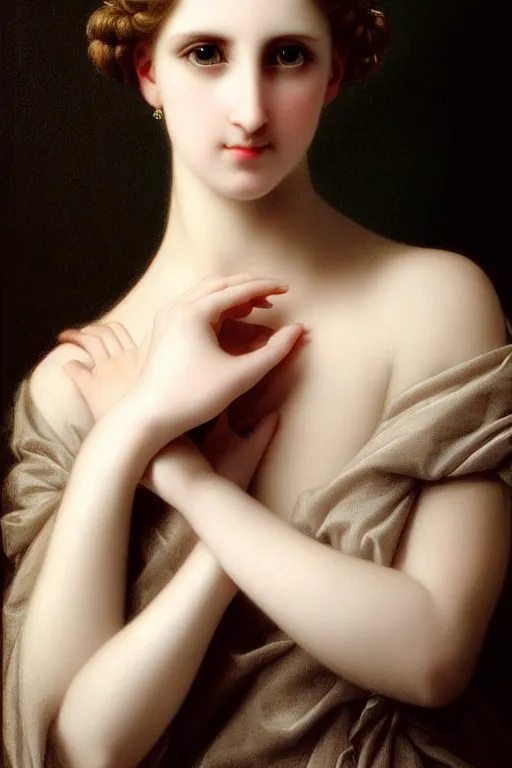 Prompt: beautiful bachelorette girl by vittorio reggianini, dark lighting, perfectly detailed eyes, beautiful hands, pale skin, clear face