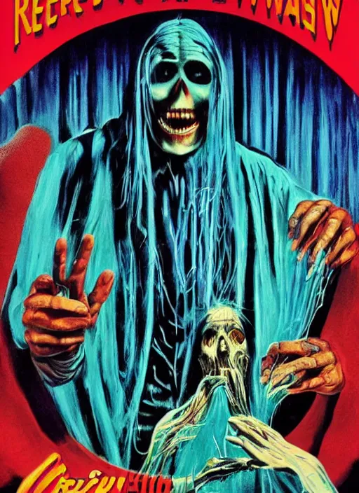 Prompt: a movie poster for creepshow ( 1 9 8 2 ), poster art by drew struzan, featured on reddit, retrofuturism, movie poster, reimagined by industrial light and magic, poster art