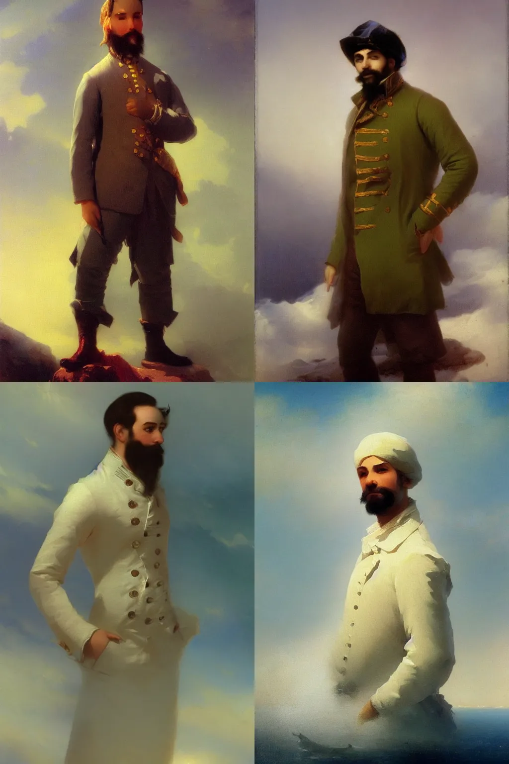 Prompt: male character art by aivazovsky