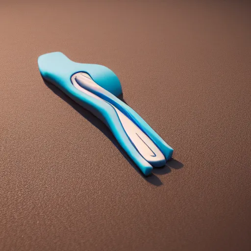 Prompt: photo of a futuristic toothbrush, product photography, photography, realistic, 8 k, octane render, volumetric lighting