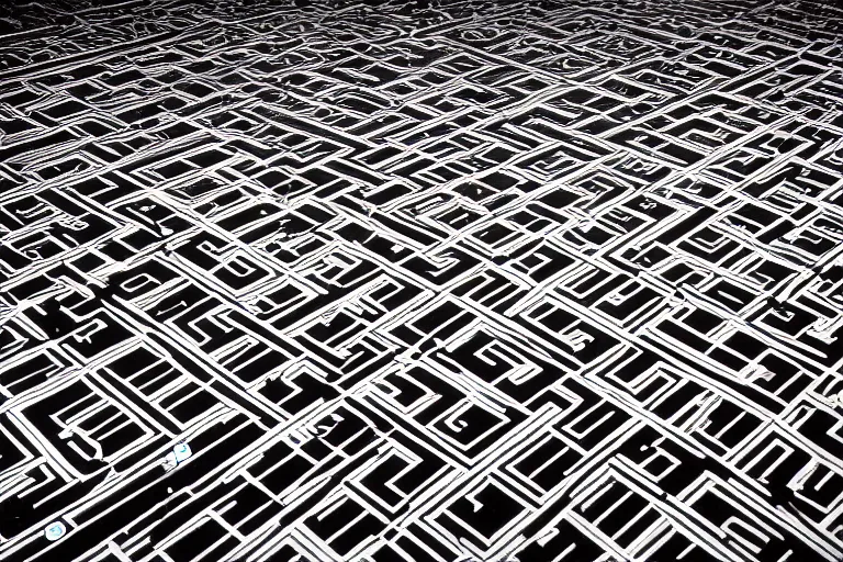 Image similar to a vast immense spacious warehouse labyrinth made out of arcade machines, 1990s photograph, 4k, hyperdetailed