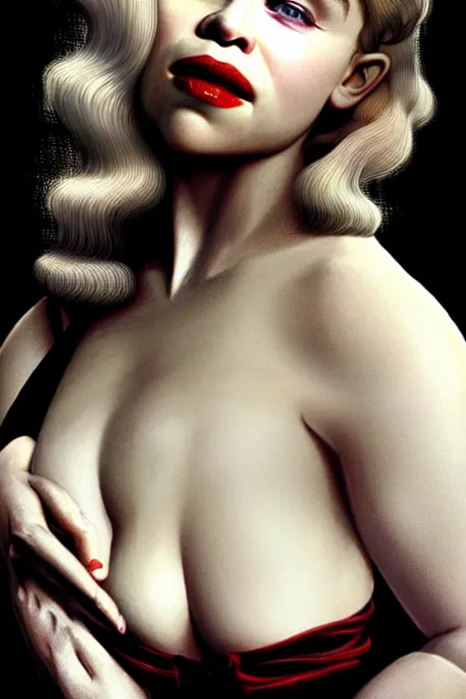 Prompt: Emilia Clarke surprised seductive look painted by John Singer Sargant, Greg Rutkowki, Frank Frazetta