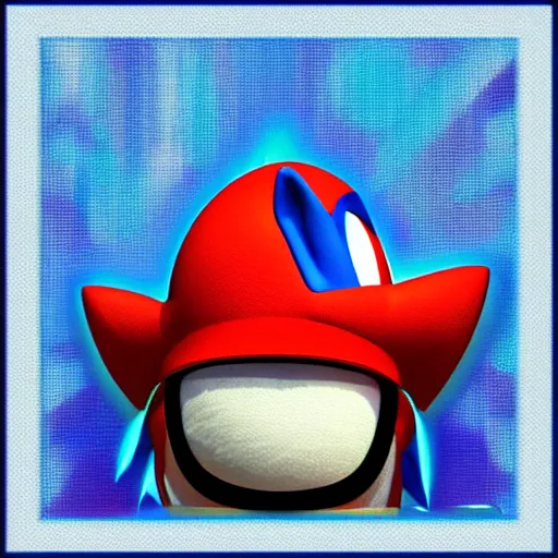 Image similar to sonic melting into Mario