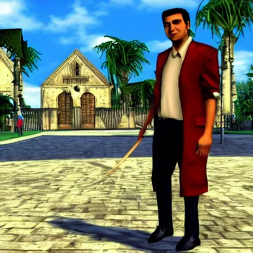 Prompt: tommy vercetti in hogwarts