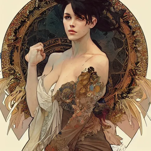 Image similar to art by artgerm and greg rutkowski and alphonse mucha