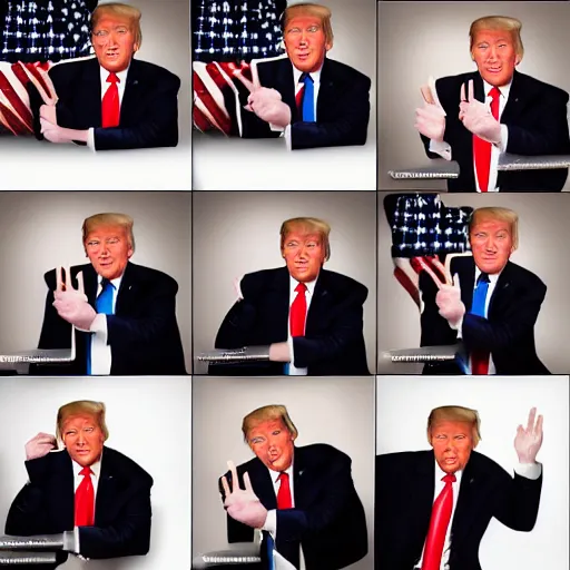 Prompt: donald trump instagram photo shoot