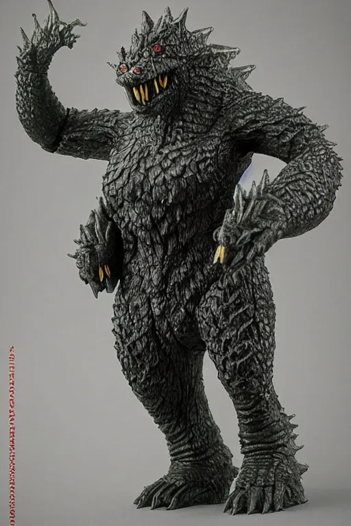 Prompt: kaiju action figure portrait by jason edminton