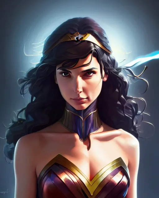 Image similar to gal gadot as a mage, fantasy, slight smile, portrait shinkai makoto studio ghibli studio key hideaki anno sakimichan stanley artgerm lau rossdraws james jean marc simonetti elegant highly detailed digital painting artstation pixiv