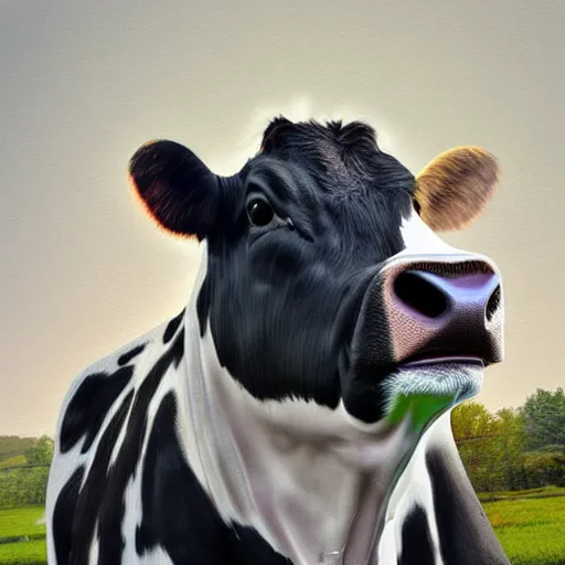 Image similar to cow with cat head , photorealistic photo