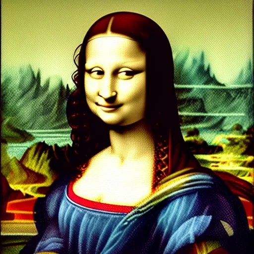 Prompt: a portrait of super - mario!!!!!!!! painting by da vinci ( ( ( ( mona lisa ) ) ) )