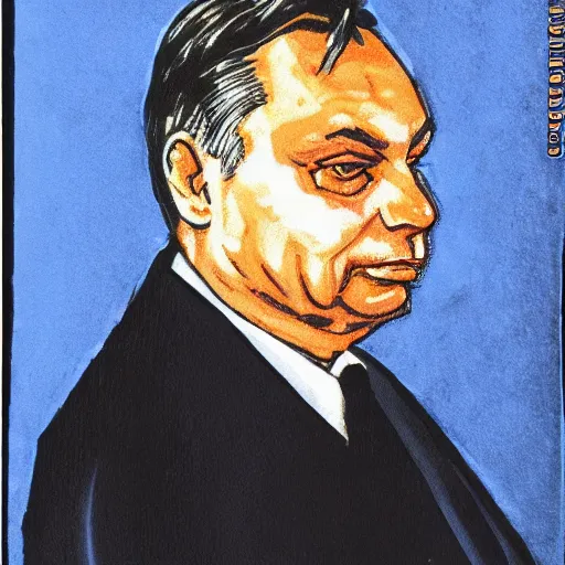 Image similar to id photo of a viktor orban in emperor outfit, art by pater sato