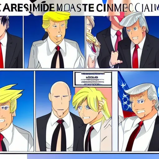 Image similar to donald trump as an anime character