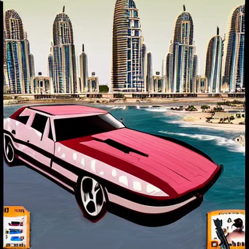 Image similar to gta : dubai, artwork