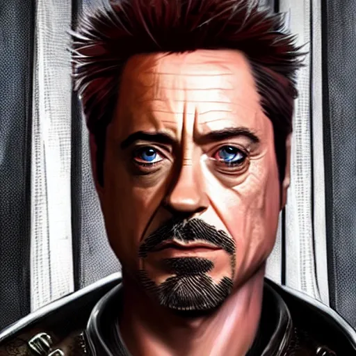 Prompt: robert downey jr as Witcher, realistic