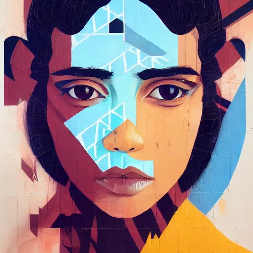 Prompt: Kali profile picture by Sachin Teng, asymmetrical, Organic Painting , Matte Painting, geometric shapes, hard edges, graffiti, street art:2 by Sachin Teng:4