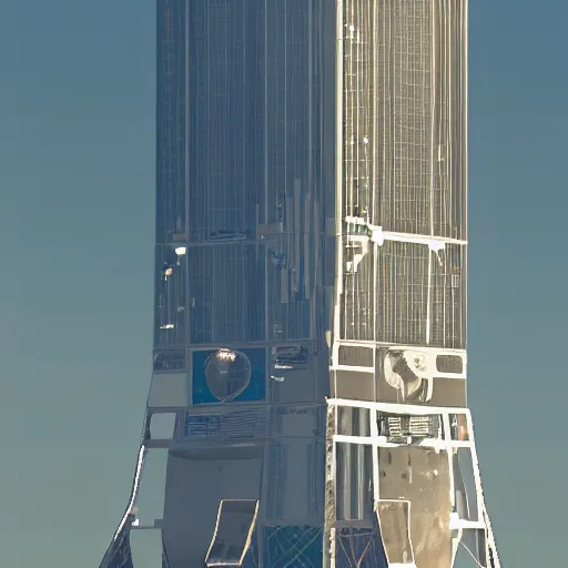 Image similar to Sears Tower on the Moon, award winning photo, 4k, realistic, highly detailed