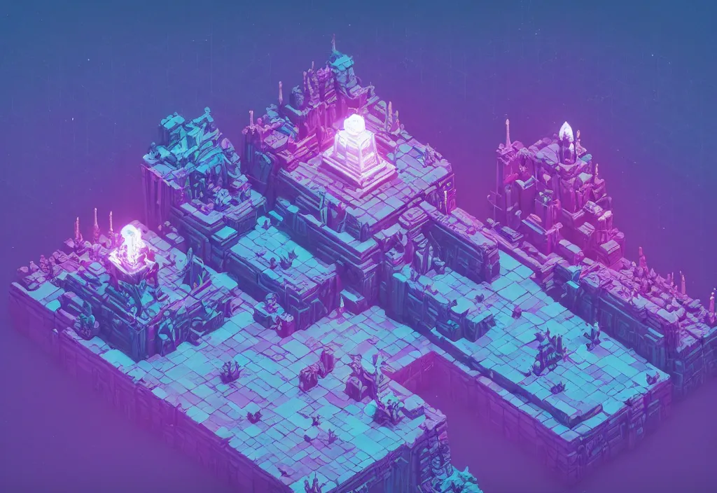 Image similar to throne isometric magicavoxel bloodborne no mans sky, vaporwave, cinematic lighting, 4 k