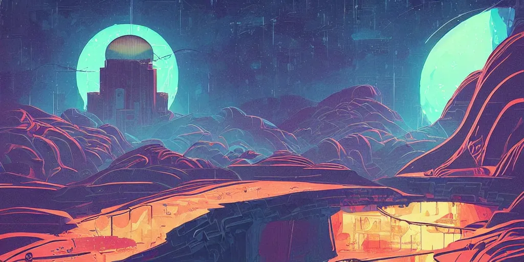 Image similar to a lovecraftian cinematic isograph print of a aetherpunk planet by alena aenami in the style of art - deco art, very, very aesthetic