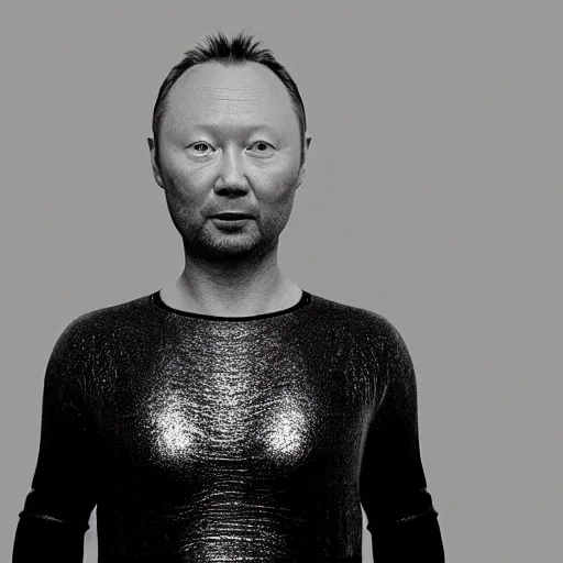 Prompt: Limmy wearing a leotard, standing on the surface of the moon, trending on artstation, hyperrealism, volumetric lighting, cinematic