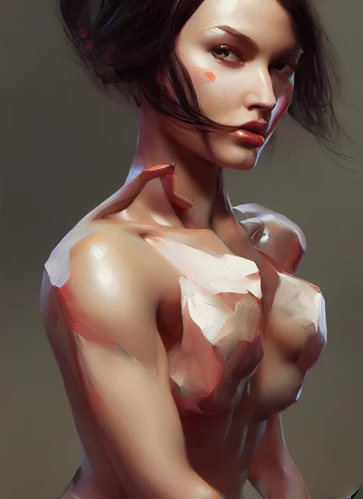 Prompt: body beauty girl, elite, realistic, digital painting, concept art, smooth, sharp focus, illustration, by ruan jia and mandy jurgens and artgerm and william - adolphe bouguerea
