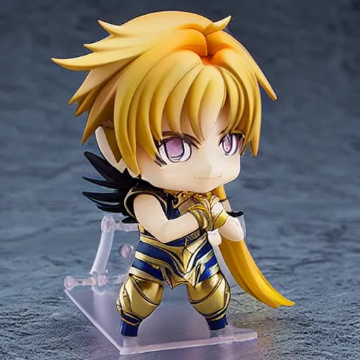 Prompt: miniature nendoroid of pegasus seiya