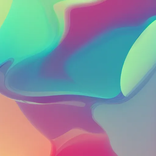 Image similar to high quality rendering of phone wallpaper, glossy fluid transulcent shapes in pastel colors floating, octane, redshift, 4k