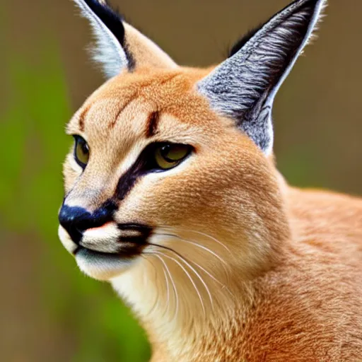 Image similar to high quality closeup shot of a caracal