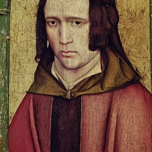 Image similar to A 15th century medieval renaissance oil painting of Skrillex