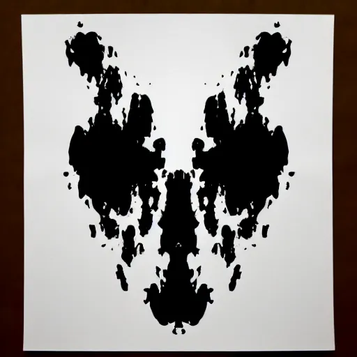 Prompt: one big inkblot on the paper, rorschach test, symmetrical, slightly styled to Claude Monet