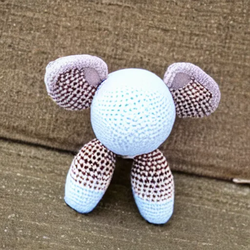 Prompt: crocheted plush toy of headcrab