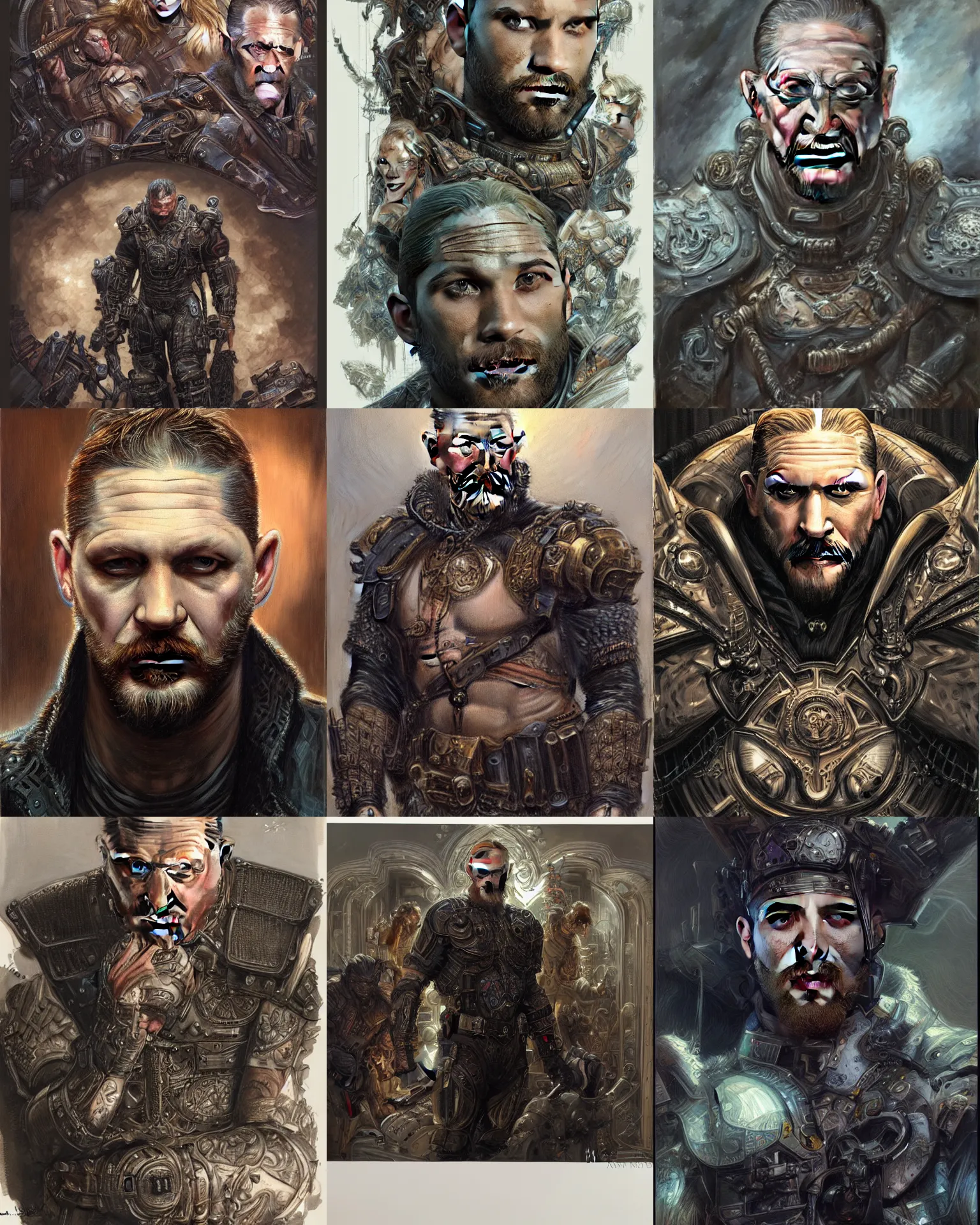 Prompt: tom hardy, highly detailed, very intricate, cinematic lighting, by donato giancola and rossdraws and magali villenueve, featured on artstation