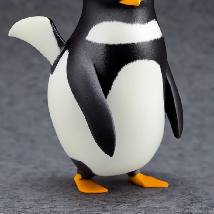 Image similar to a penguin, an anime nendoroid of a penguin, figurine, detailed product photo