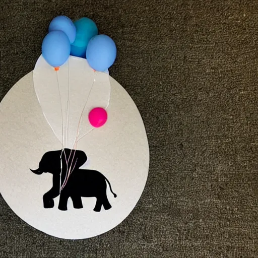 Prompt: an elephant on a balloon