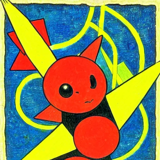 Image similar to pokemon drawn by malevich, weird pokemon, mystery pokemon, intricate detailed painting, illustration sharp detail, manga 1 9 9 0